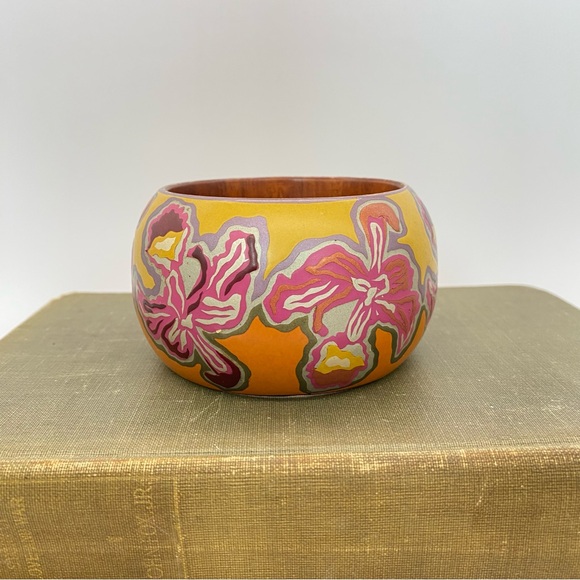 Painted Wood Bangle Bracelet - Picture 10 of 13